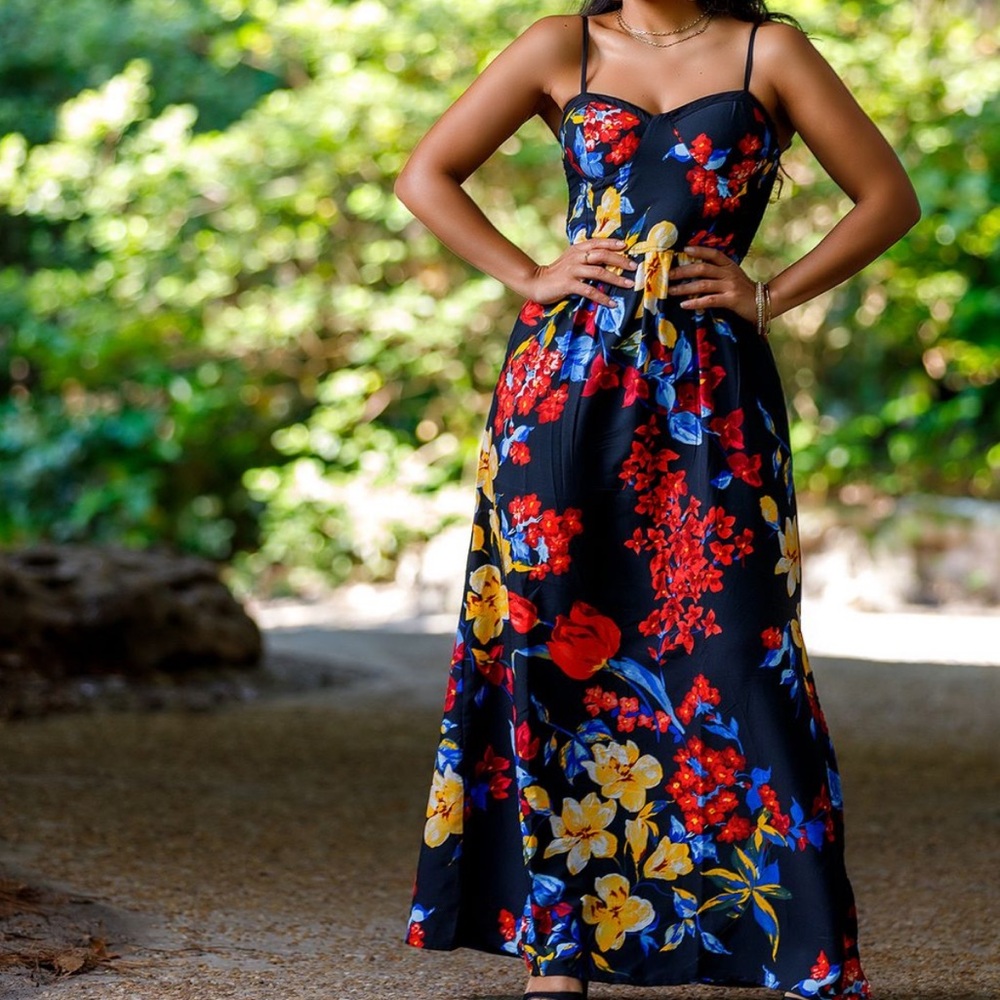 Band of Gypsies black floral dress